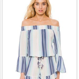 Surf Gypsy Striped Romper: Sz L (NWT)